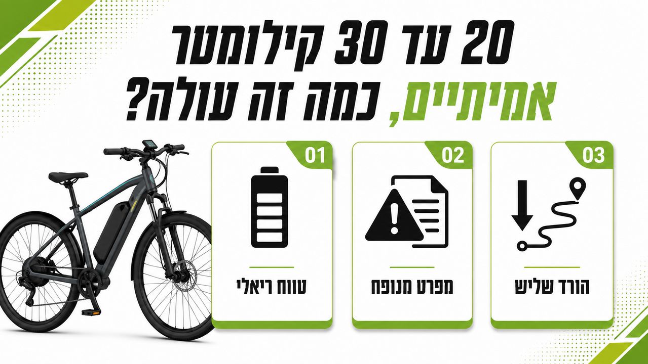 טבלת השוואת קטגוריות קורקינט חשמלי