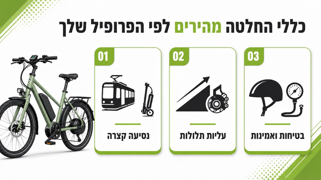 כללי החלטה מהירים לבחירת קורקינט חשמלי